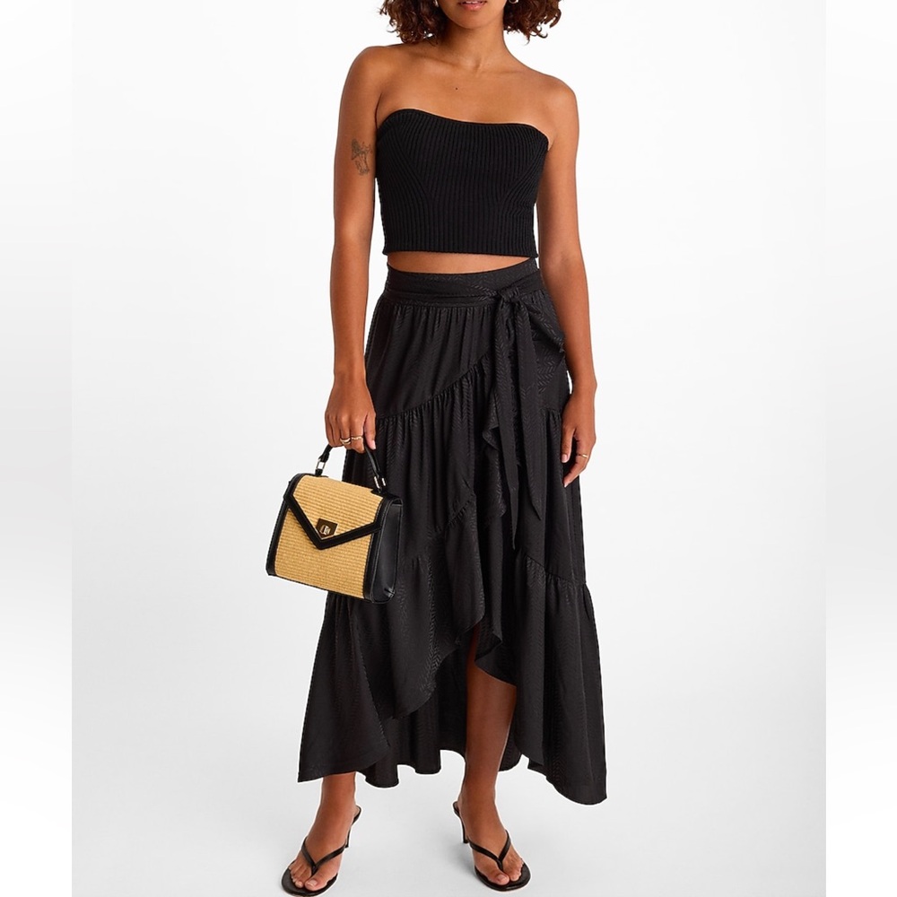 ❌SOLD❌ Tiered Wrap Maxi Skirt